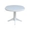 International Concepts Round 36 in Rd Top Pedestal Table, 12 in Leaf, 28.9 inH, Dining Height, White, 36 in W, 48 in L K08-36RXT-27B - alternate 3